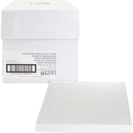 Sparco Perforated Blank Computer Paper, PK2550, 2550PK SPR61391